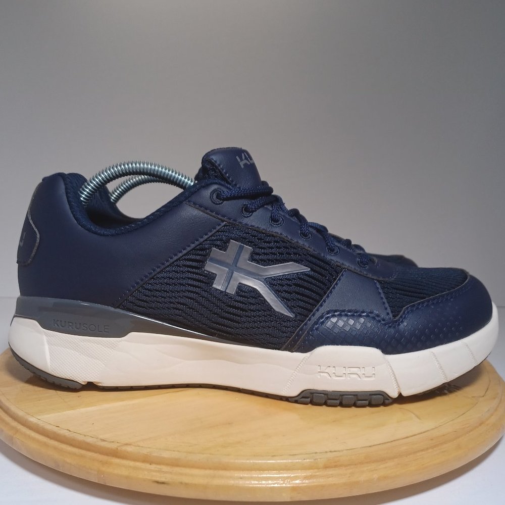 Kuru (Sz 10.5) Quantum 2.0 Wide Men Indigo Blue Slate Gray Ultimate Walking Shoe